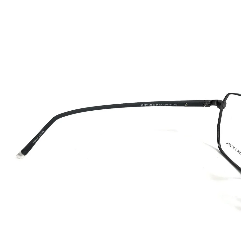 Stepper Eyeglasses Frames STS-40251 F026 Gunmetal Blue Gray Geometric 54-17-140